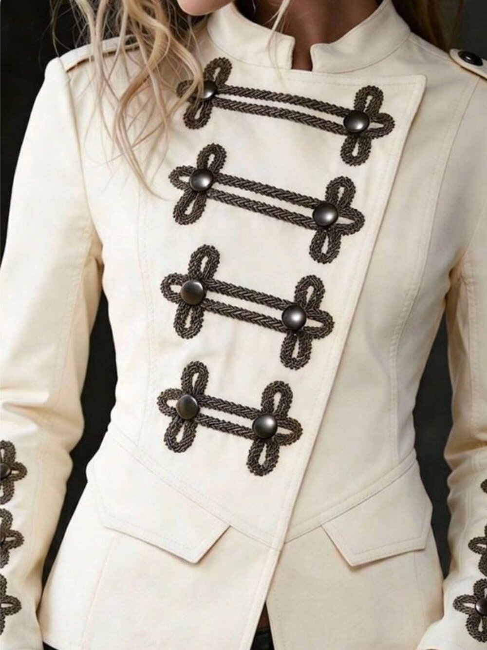 Off White Party Women's Cropped Blazer